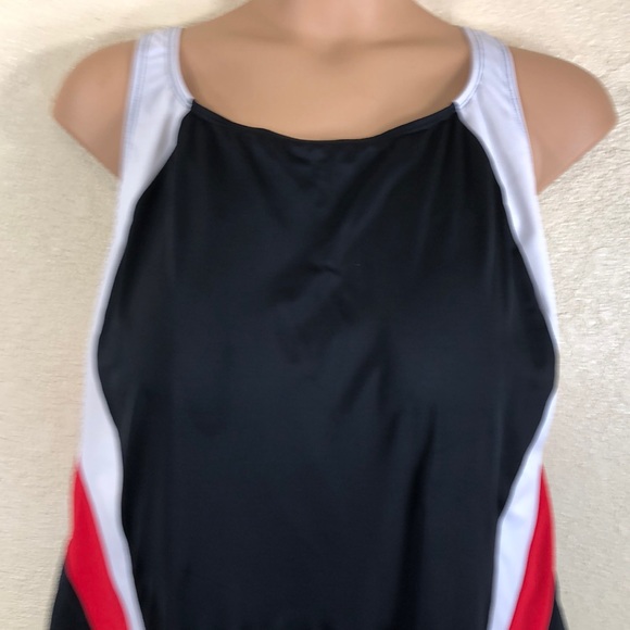 Swim 365 Bathing Suit Black White Red Size 32W - Picture 3 of 8